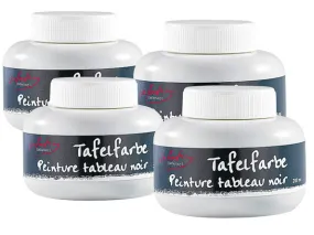 4 Peintures façon tableau noir 200 ml | Murs et vitres 
