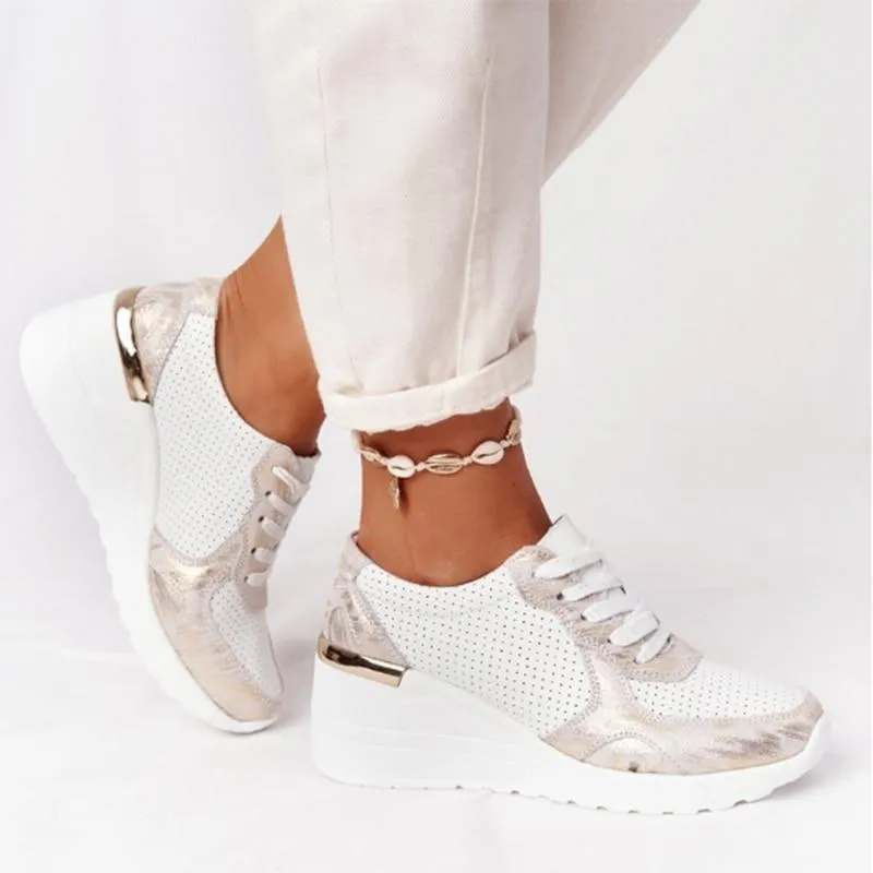 Anna - Baskets à Semelle Compensée pour un Look Confortable et Tendance