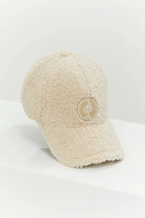 ATKINS - Casquette ivoire façon bouclette à badge danseuse