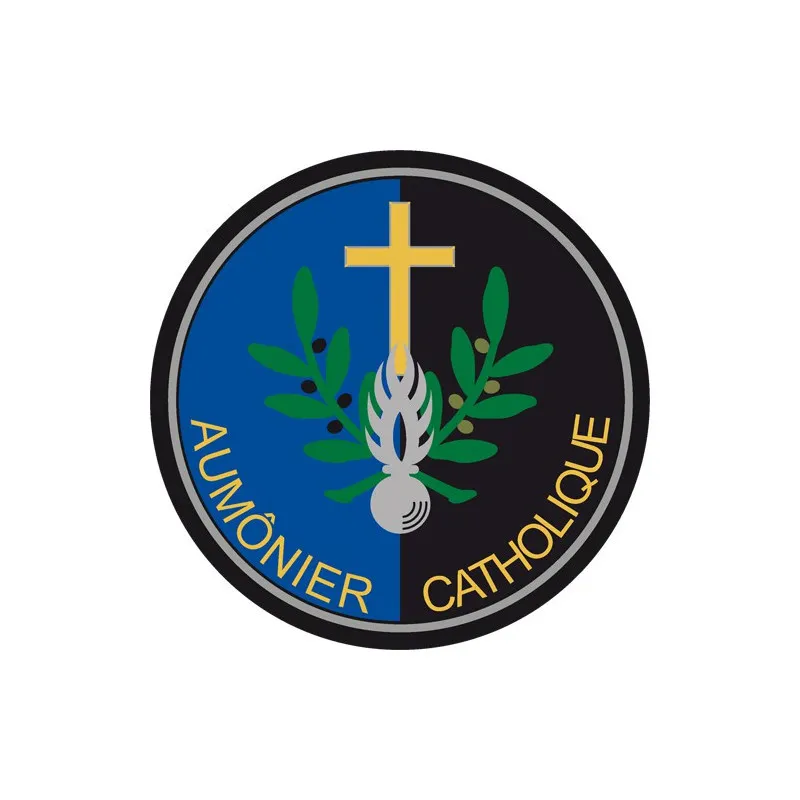 Aumônier Catholique - Ecusson rond brodé
