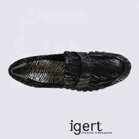 Baskets en cuir noir K&S avec clous tendance I Igert Chaussure&Maroquinerie