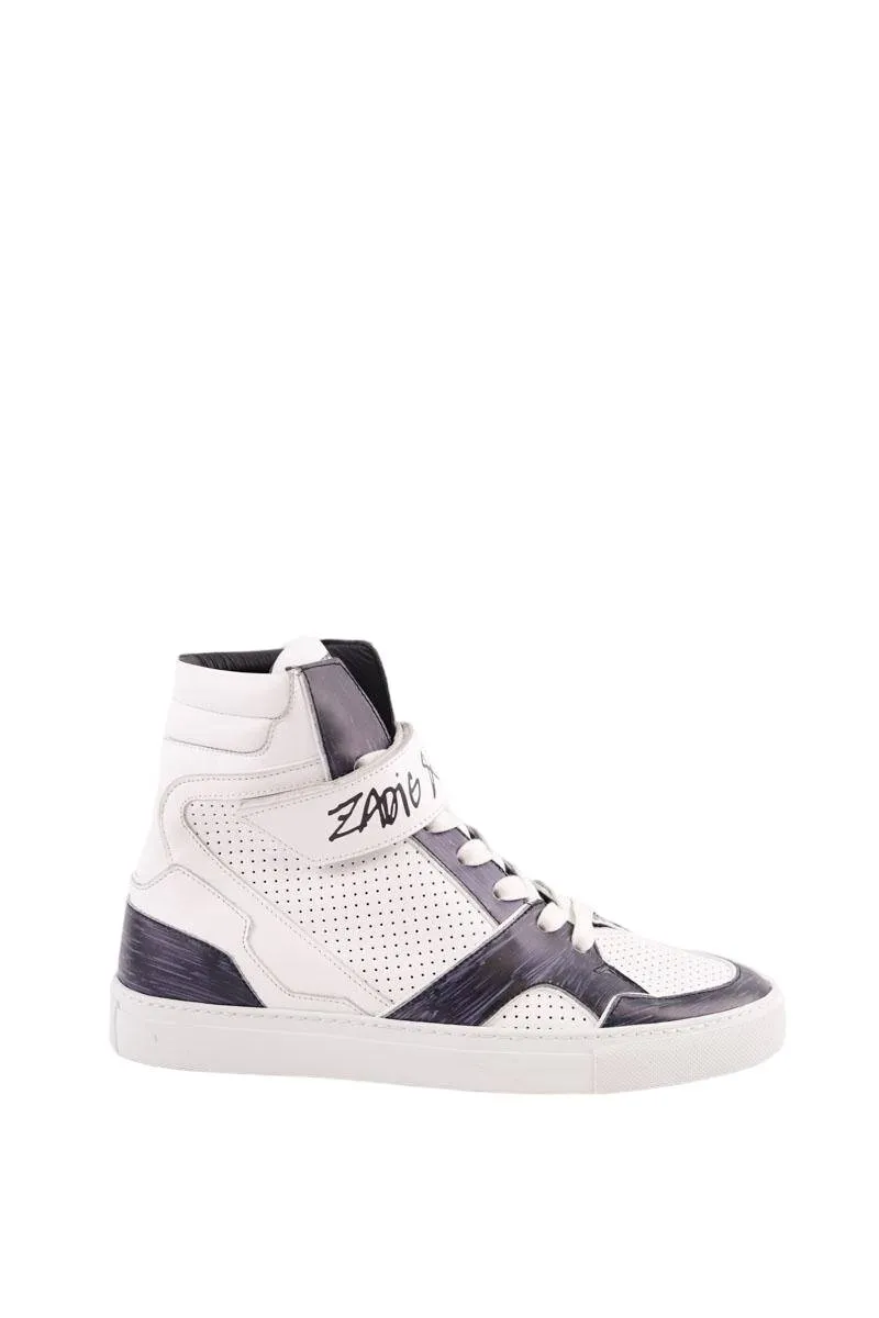 Baskets en cuir
