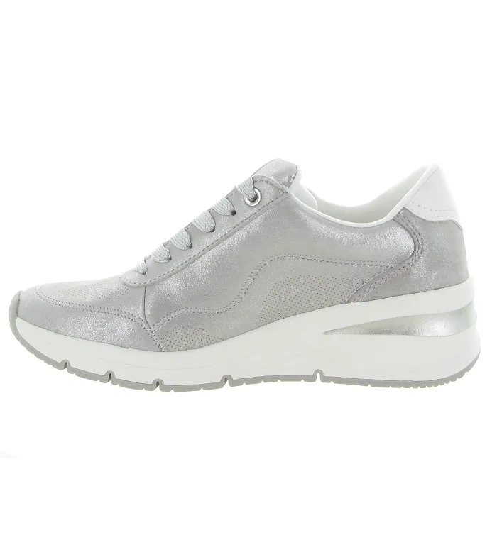 baskets et sneakers - Tendance - femme - Toile Jean - Argent - Tamaris