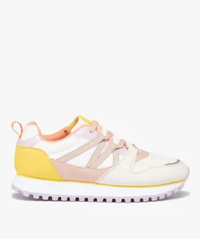 baskets femme running multicolores a semelle crantee violet baskets et tennis