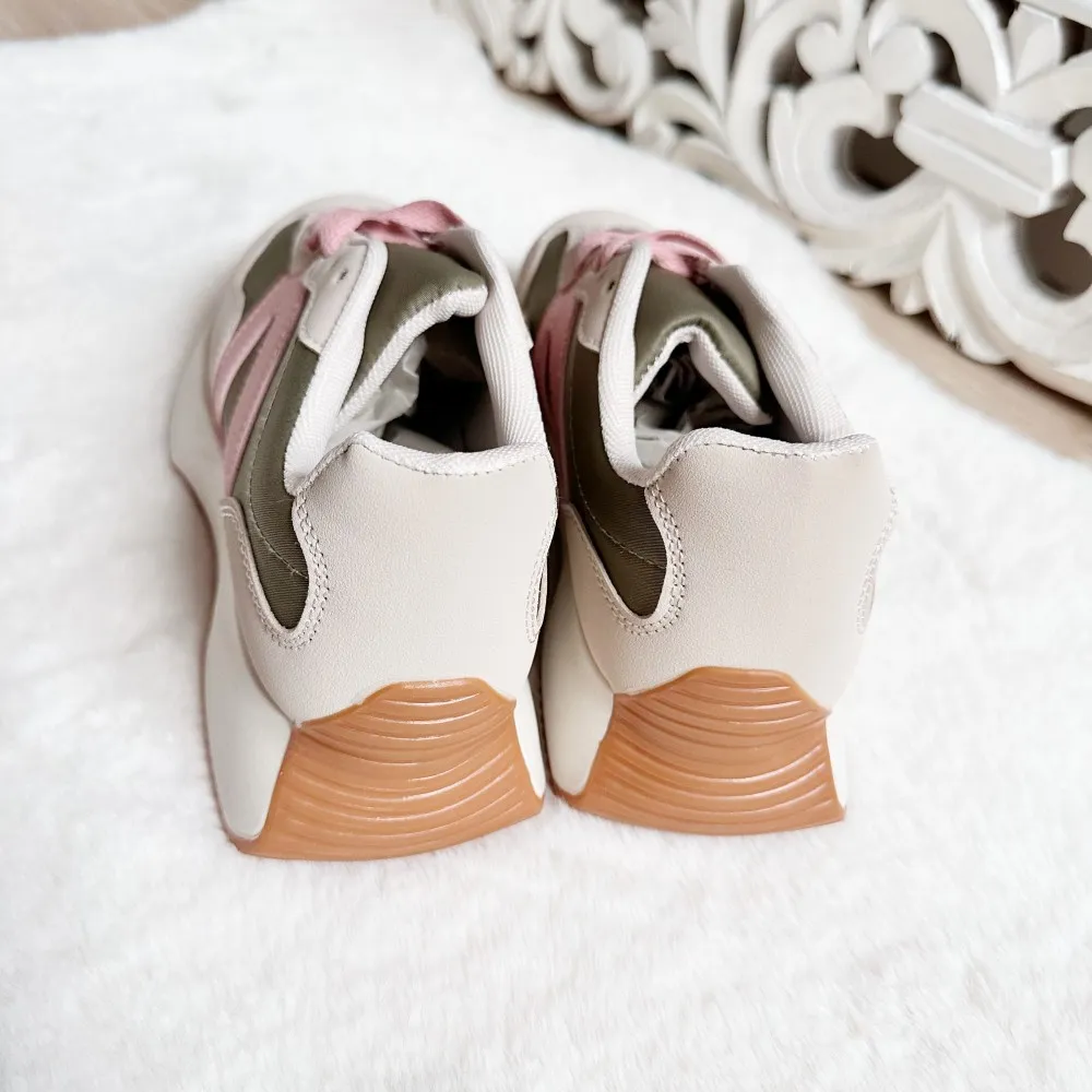 BASKETS KAKI PINK