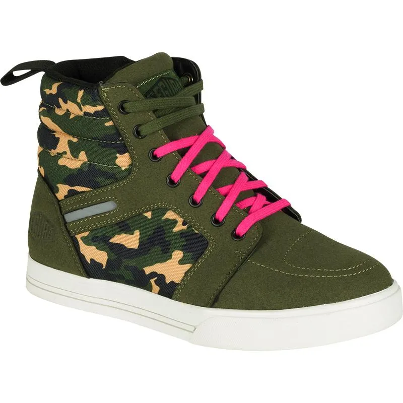 Baskets SANTANA LADY SEGURA kaki/camo - MAXXESS.FR, Baskets moto