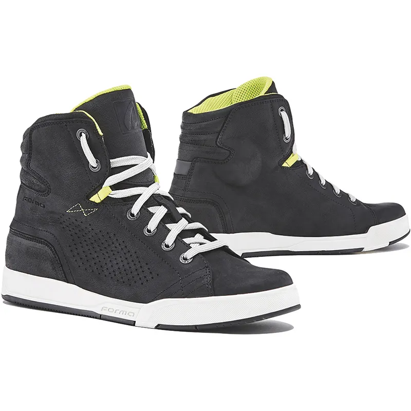 Baskets SWIFT FLOW FORMA Noir/Blanc/Jaune fluo - MAXXESS.FR, Baskets moto