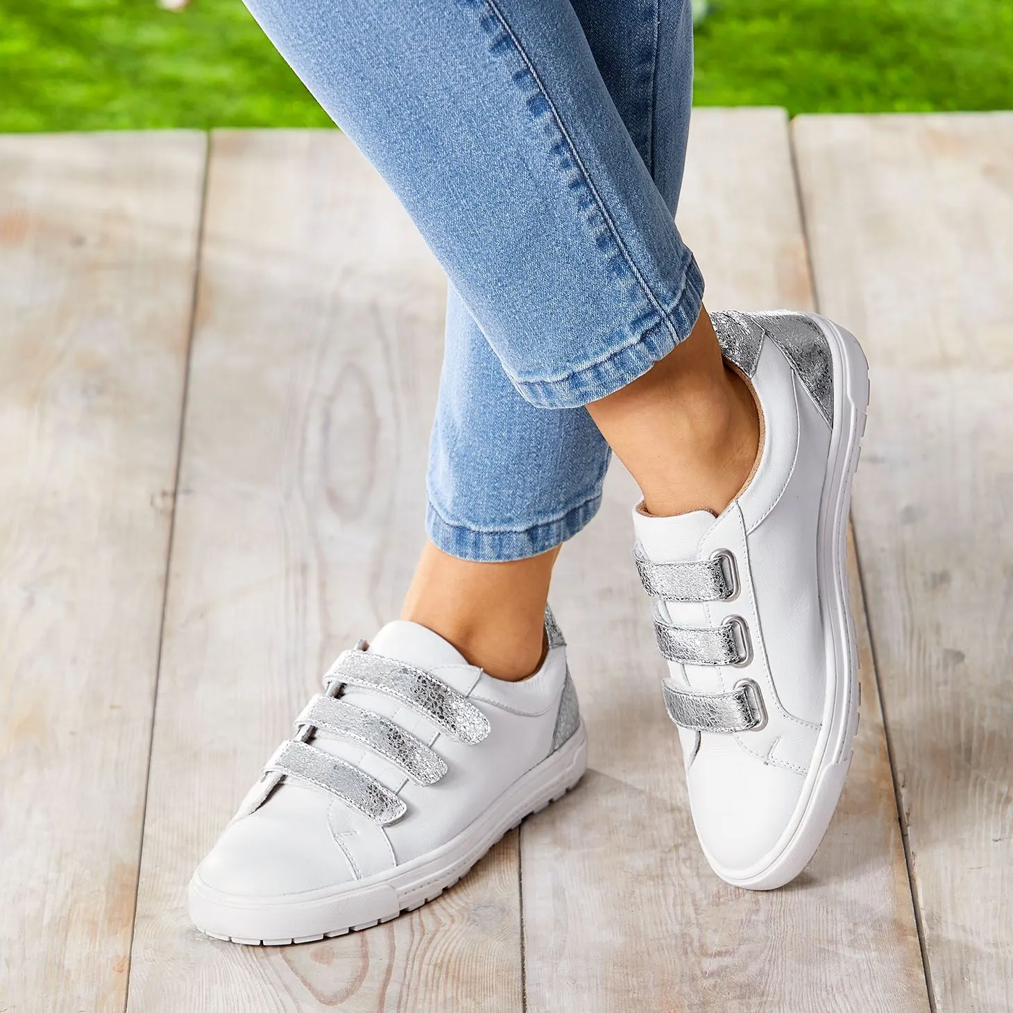 Baskets tendance en cuir