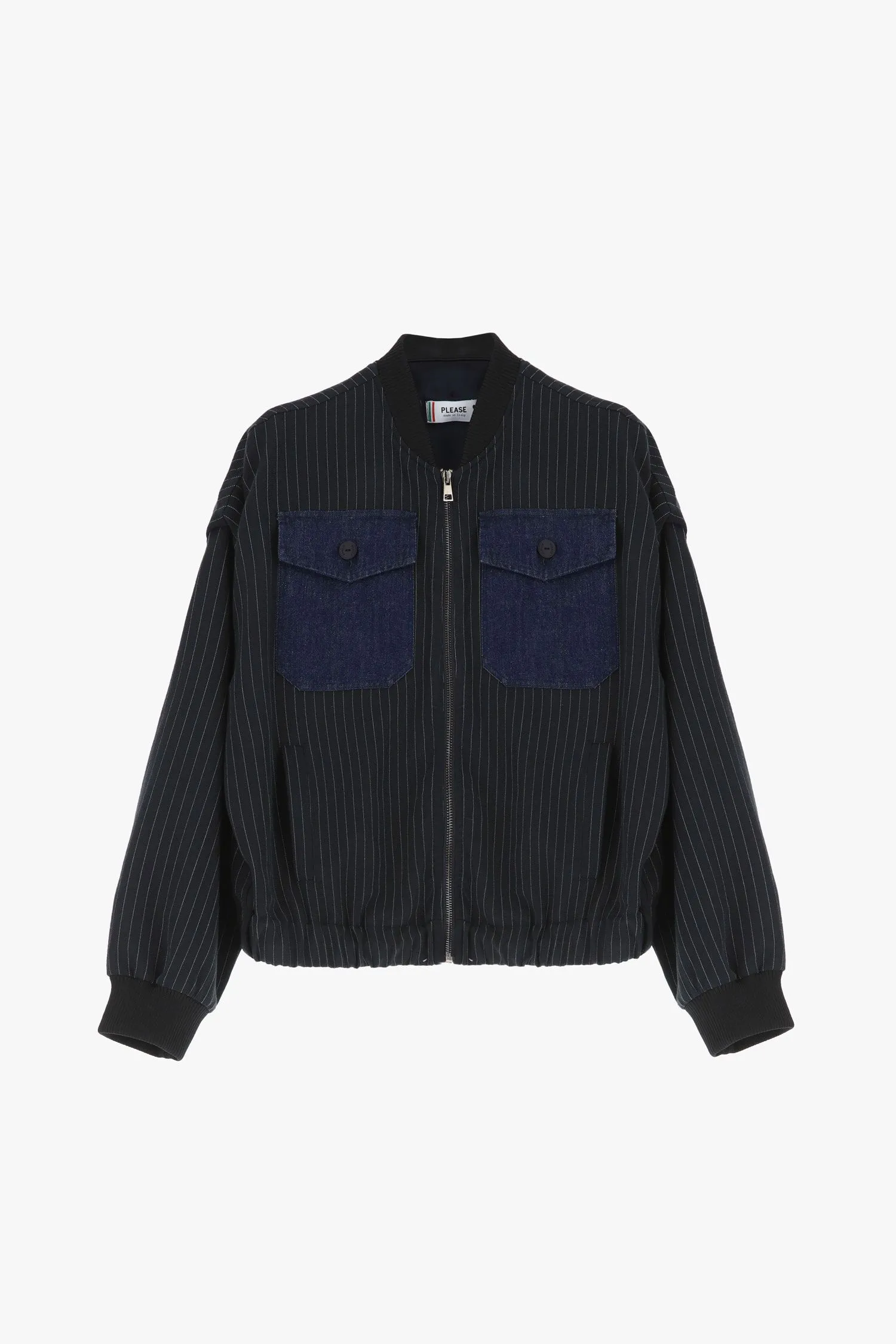 Blouson bomber avec poches contrastantes