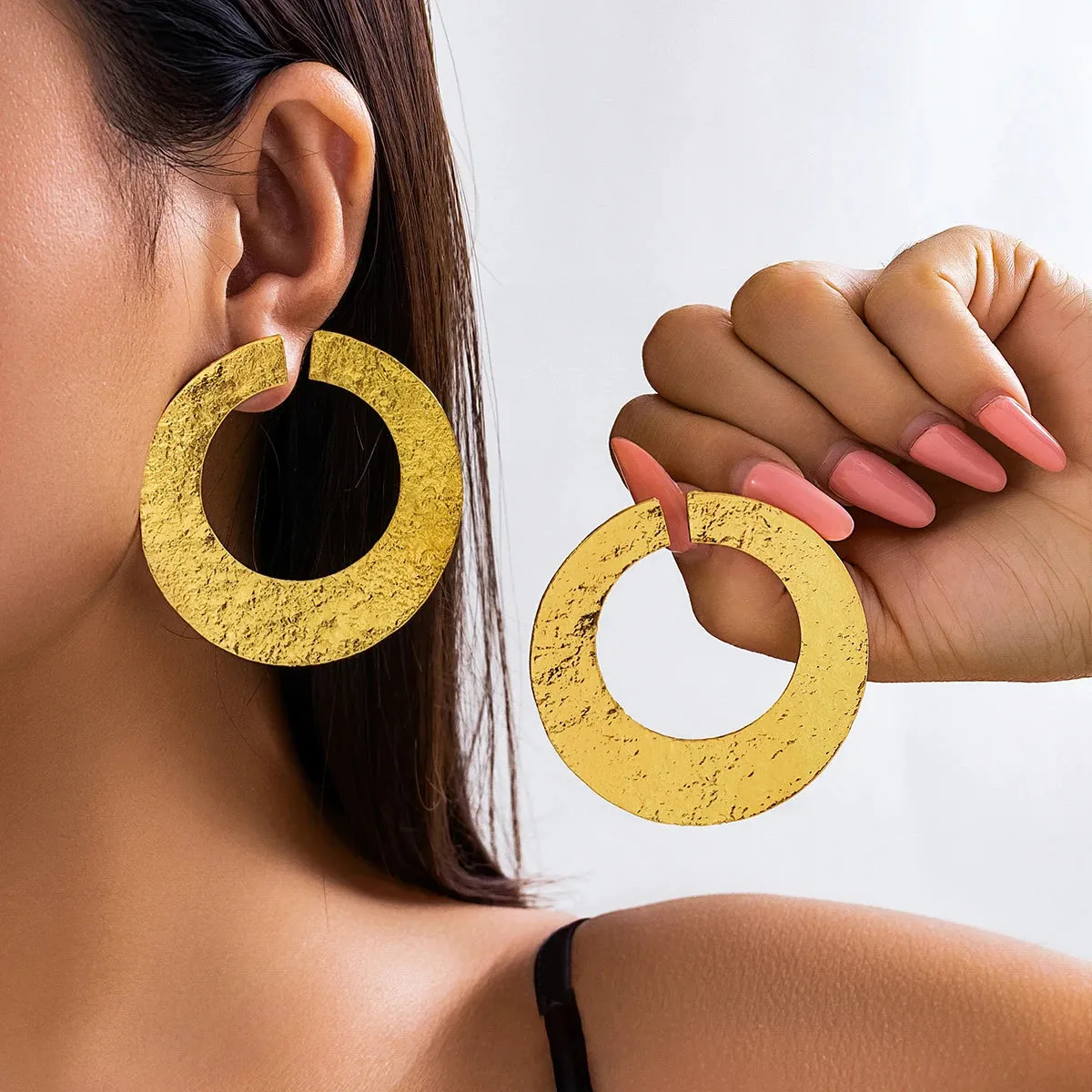 Boucles d'oreille Rond Oversize