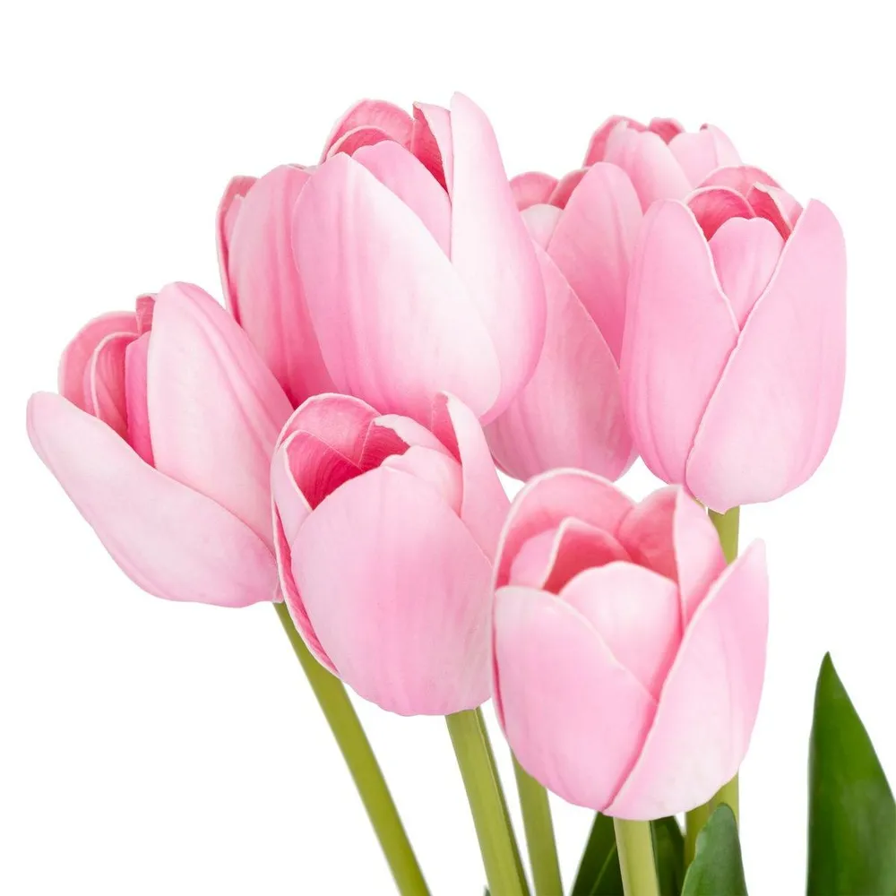 Bouquet 10 tulipes artificielles satis orange h48cm