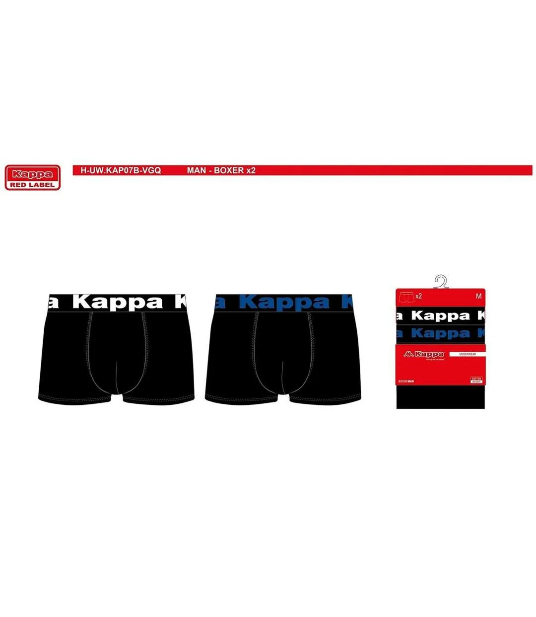 Boxer homme KAPPA Pack de 2 Boxers 0230