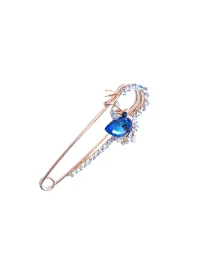 Broche epingle cygne #CZB9-02 (x12)