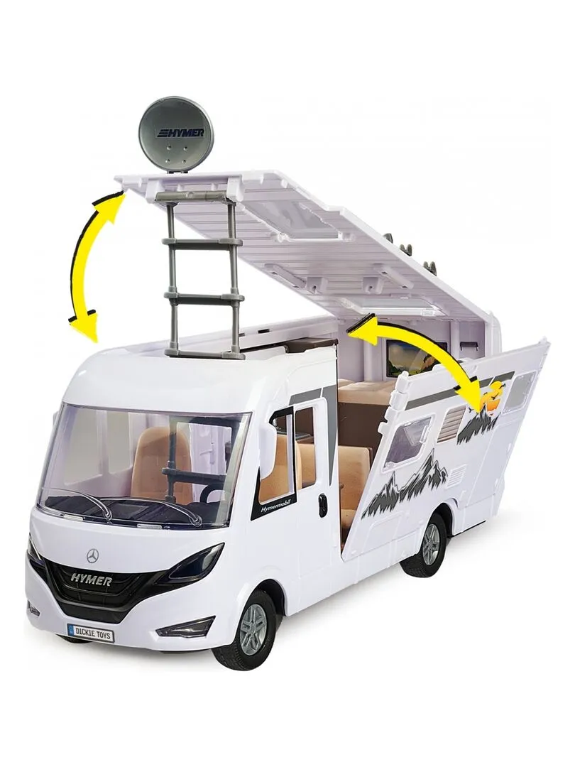 Camping-car miniature 30 cm - dépliable avec nombreux accessoires - N/A