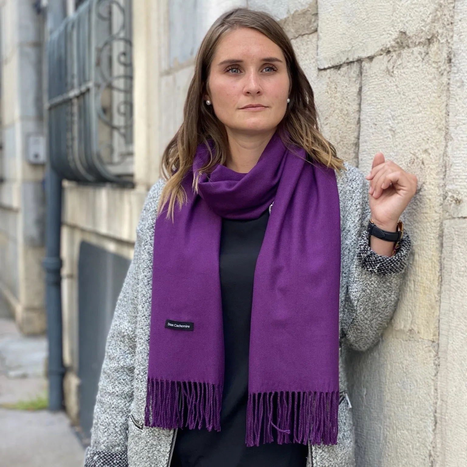 charpe Cachemire Violette