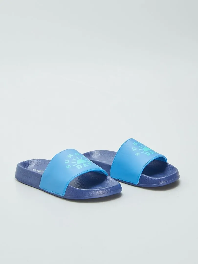 Claquettes de piscine fantaisies - Bleu