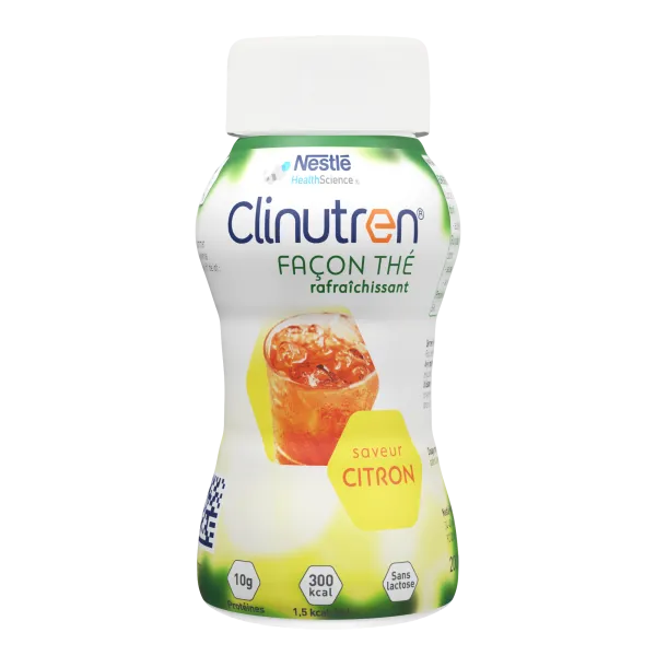 Clinutren façon Thé Rafraichissant : Citron - Pêche/menthe - Fraise