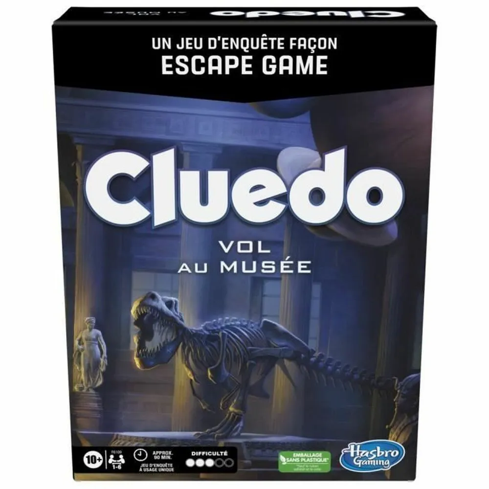 Cluedo escape vol au musée - jeu d'enquete façon escape game - jeu de plateau coopératif familial