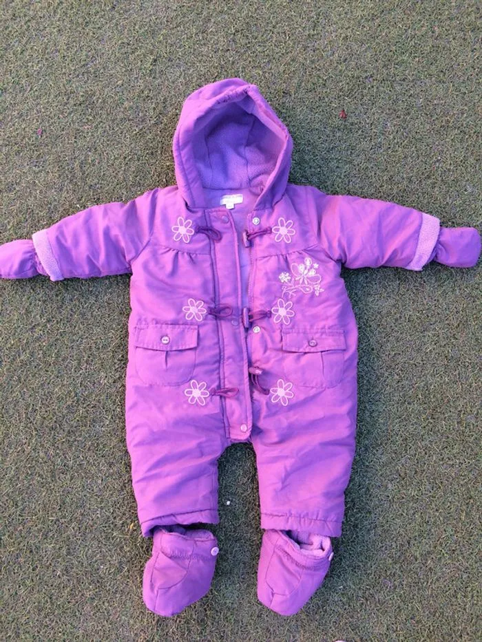 Combinaison d’hiver violette  kimbaloo 3 mois - Kimbaloo - Prématuré  | Beebs
