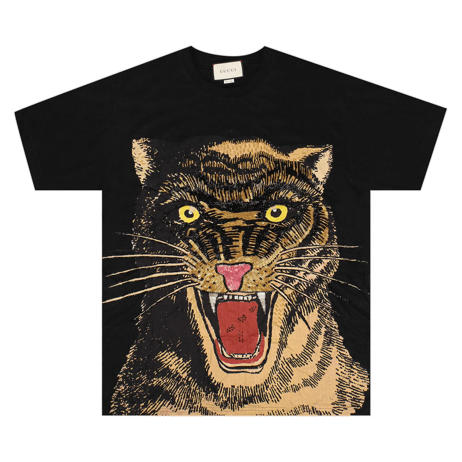 Embroidered Tiger Oversized T-Shirt