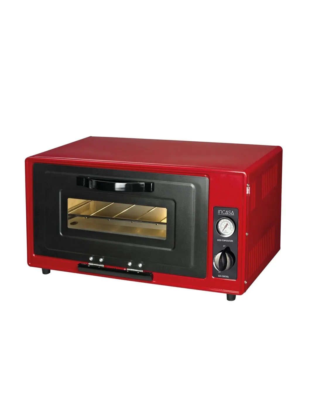 Four de camping rouge alimenté au gaz- INCASA