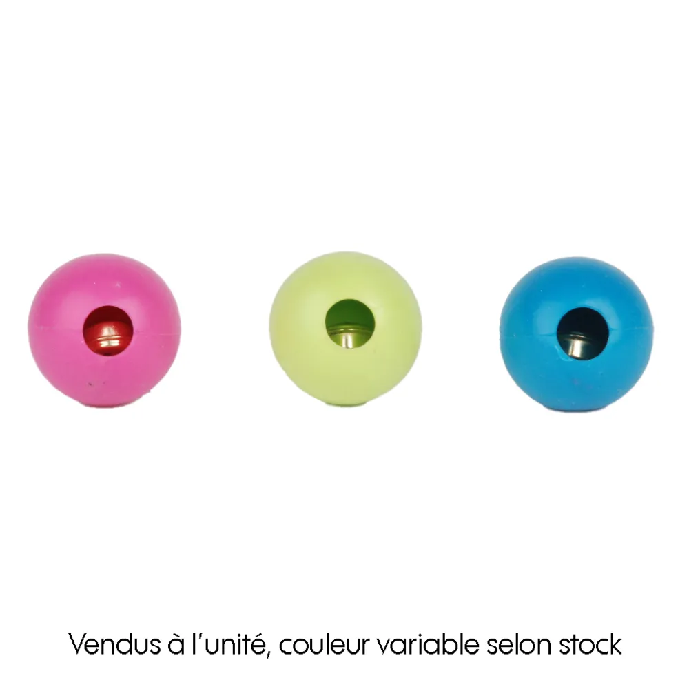 Jouet pour chat balle 3,8cm (grelot) -4 coloris aléatoires