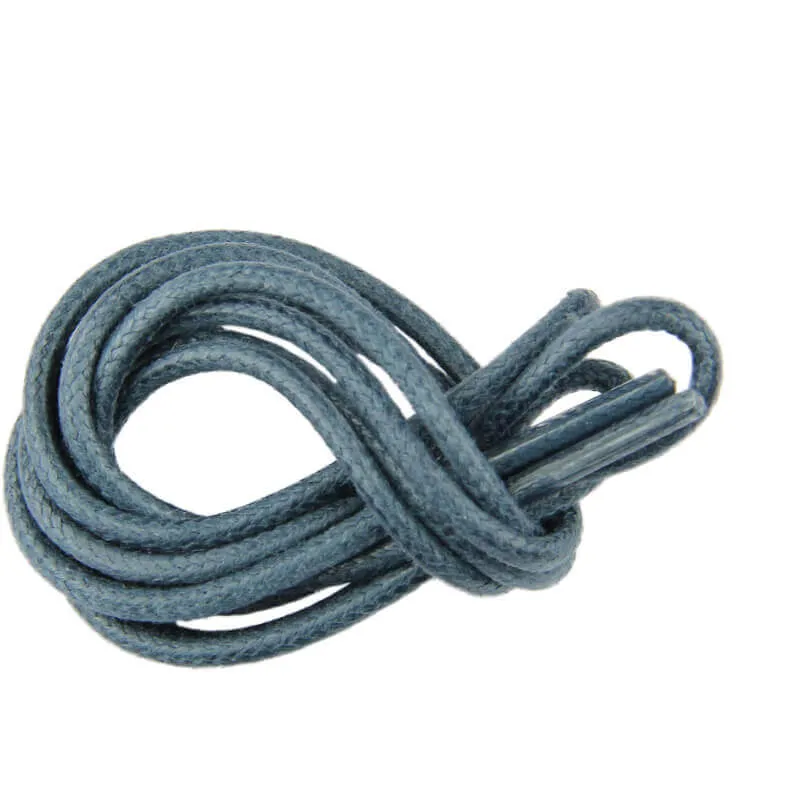 Lacets ronds cirés bleus pétrole pour chaussure de ville homme