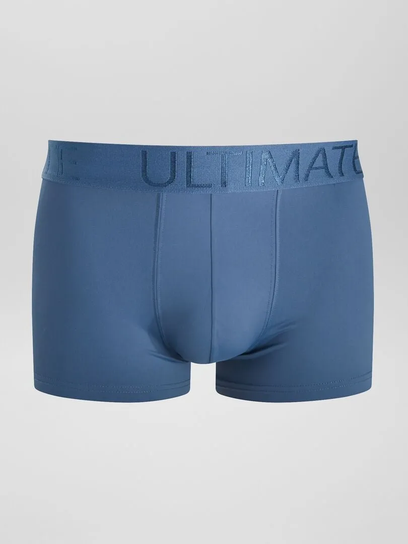 Lot de 3 boxers en microfibre stretch - Bleu