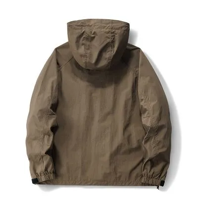 Manteau à capuche homme multi-poches