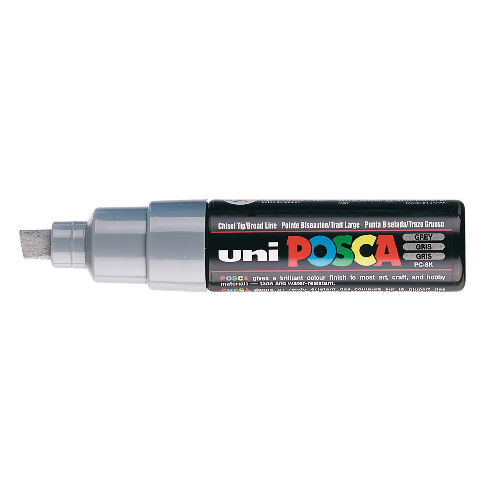 Marqueur peinture pointe large biseautée Gris