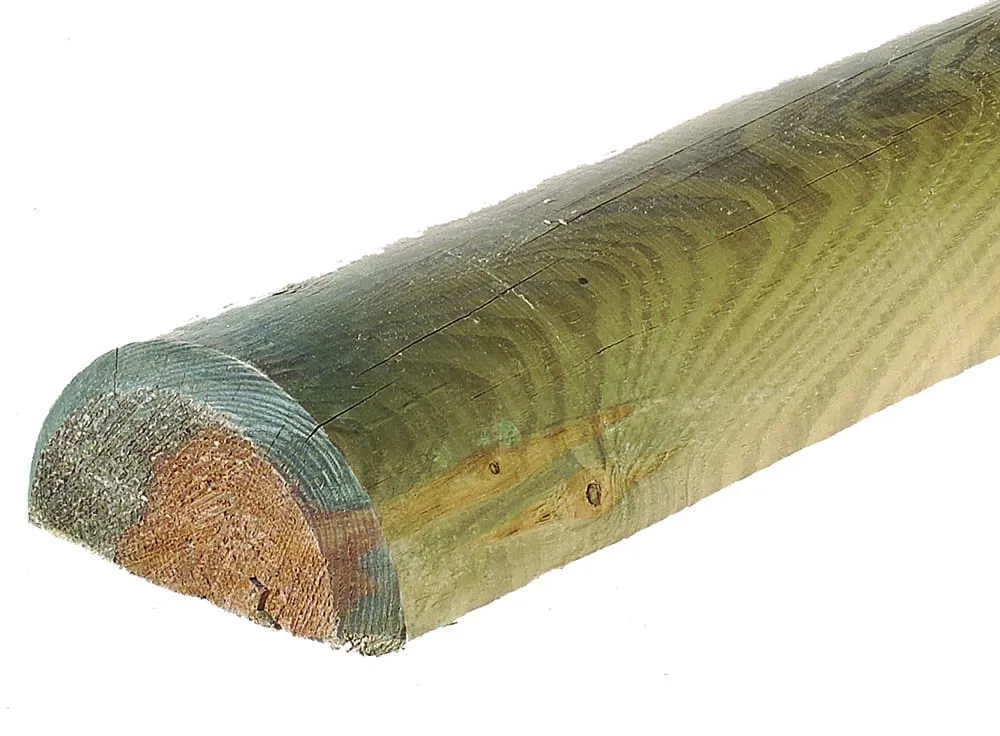 Mi rondin pin traité classe 4 vert 2m / 80mm