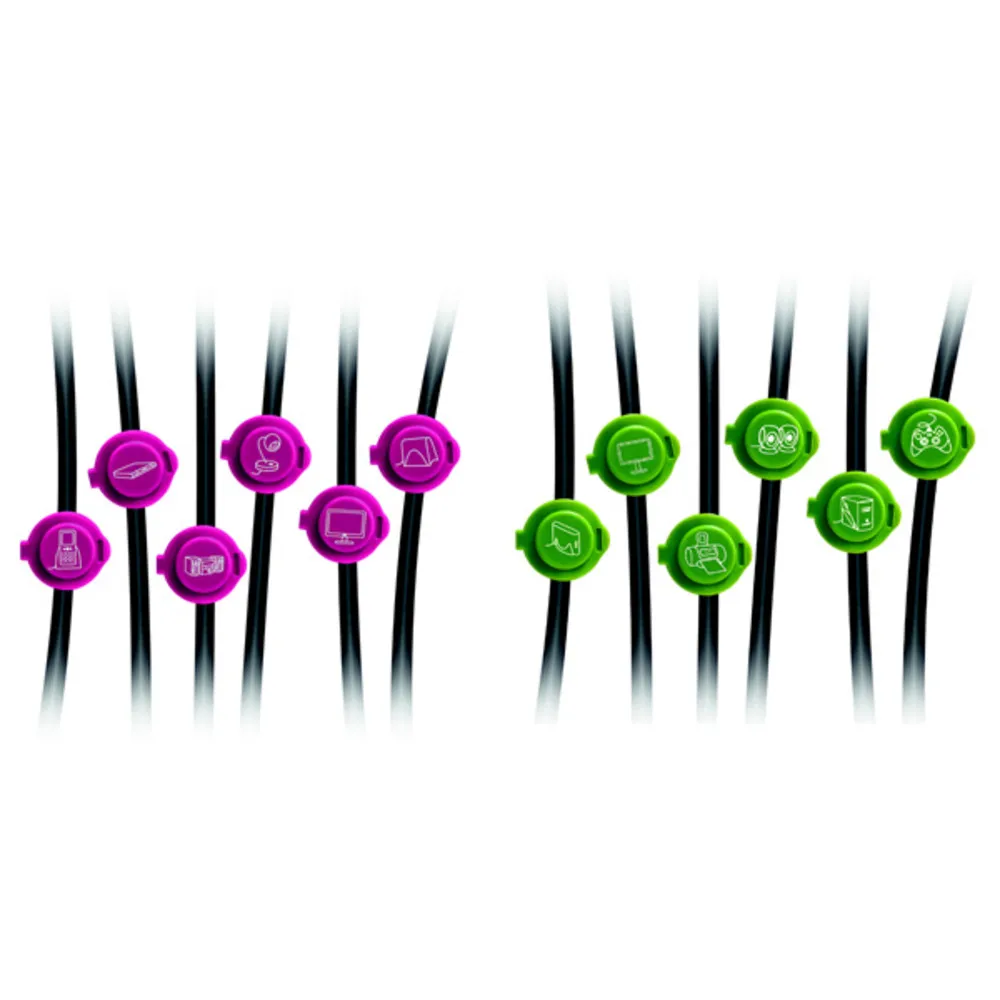 Otio pack de 12 clips d'identification des câbles - 760003