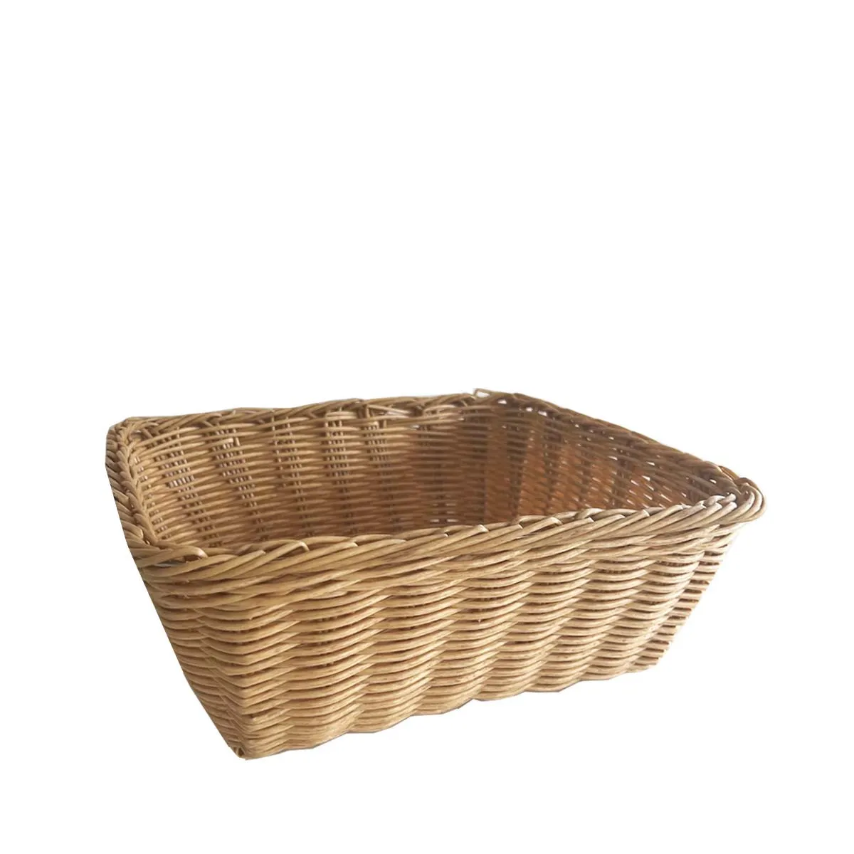 Panier à fruits en plastique façon osier - 11,5x32x26