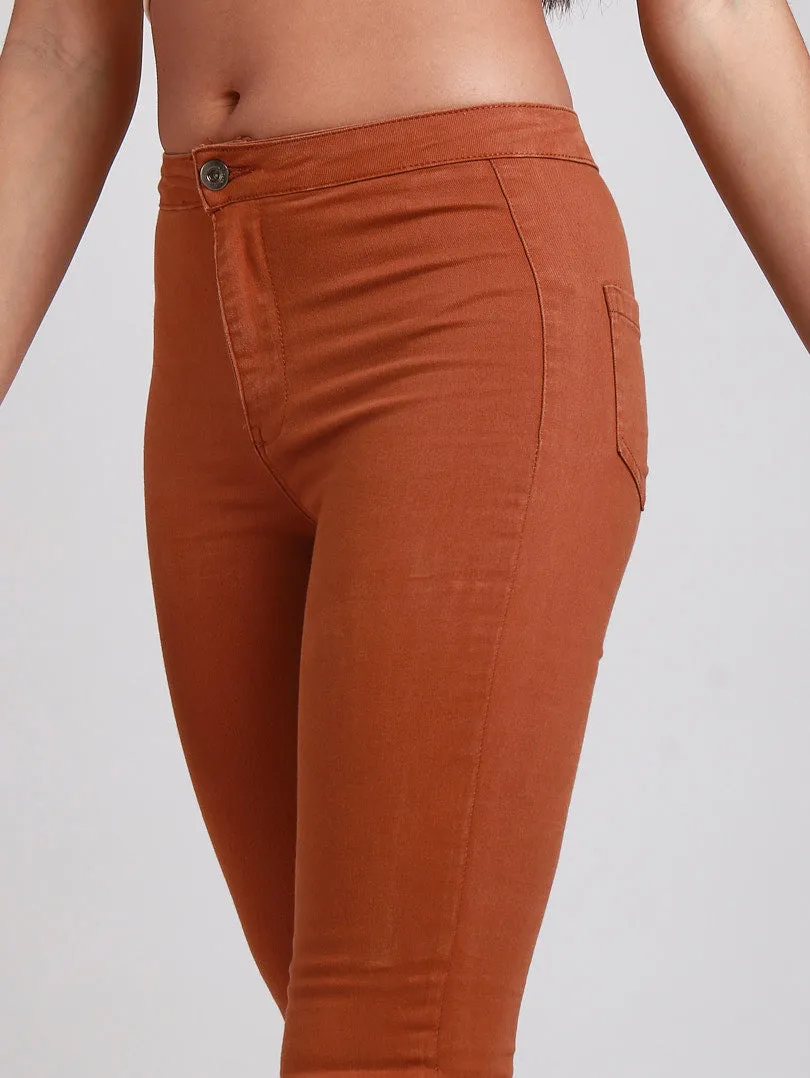 Pantalon marron clair 2 poches