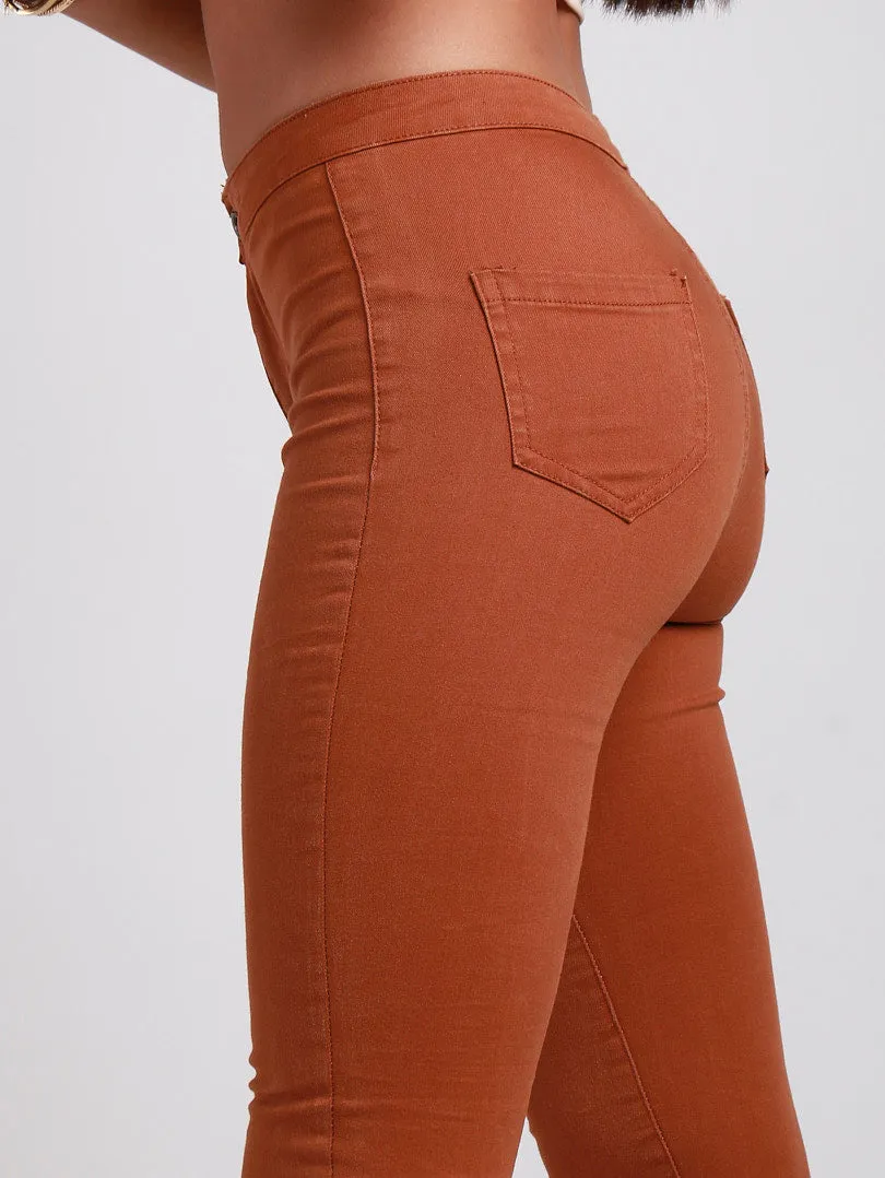 Pantalon marron clair 2 poches