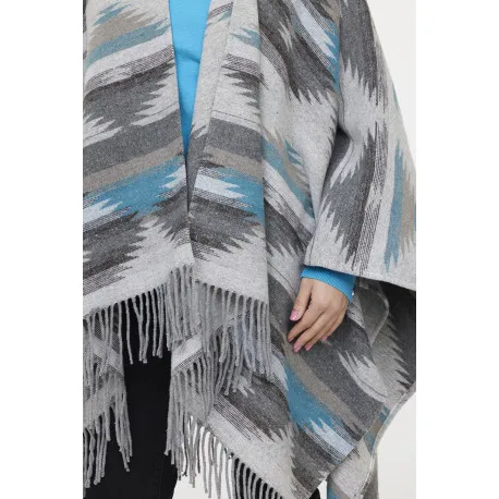 Poncho ULIVAO Turquoise