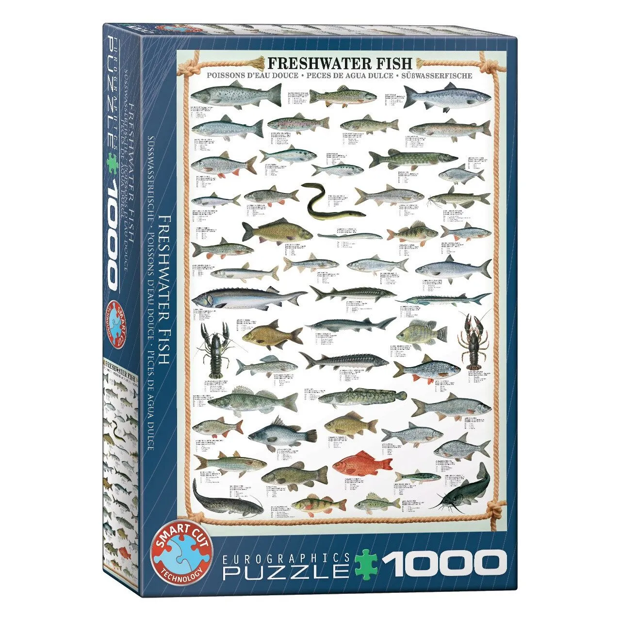 Puzzle Eurographics - Susswasserfische, 1000 pièces