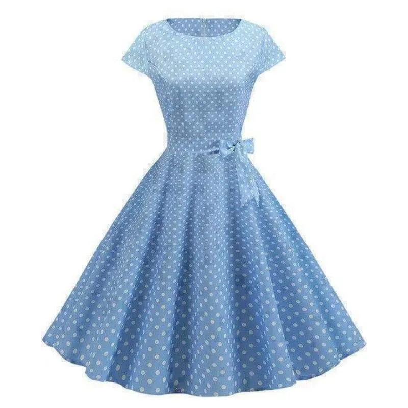 Robe Bleu Ciel Pin Up
