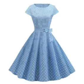 Robe Bleu Ciel Pin Up