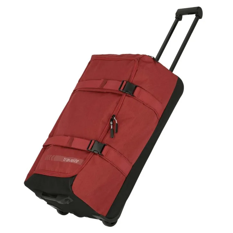 Sac de voyage à roulettes L TRAVELITE "Kick Off" rouge | Planetebag.com
