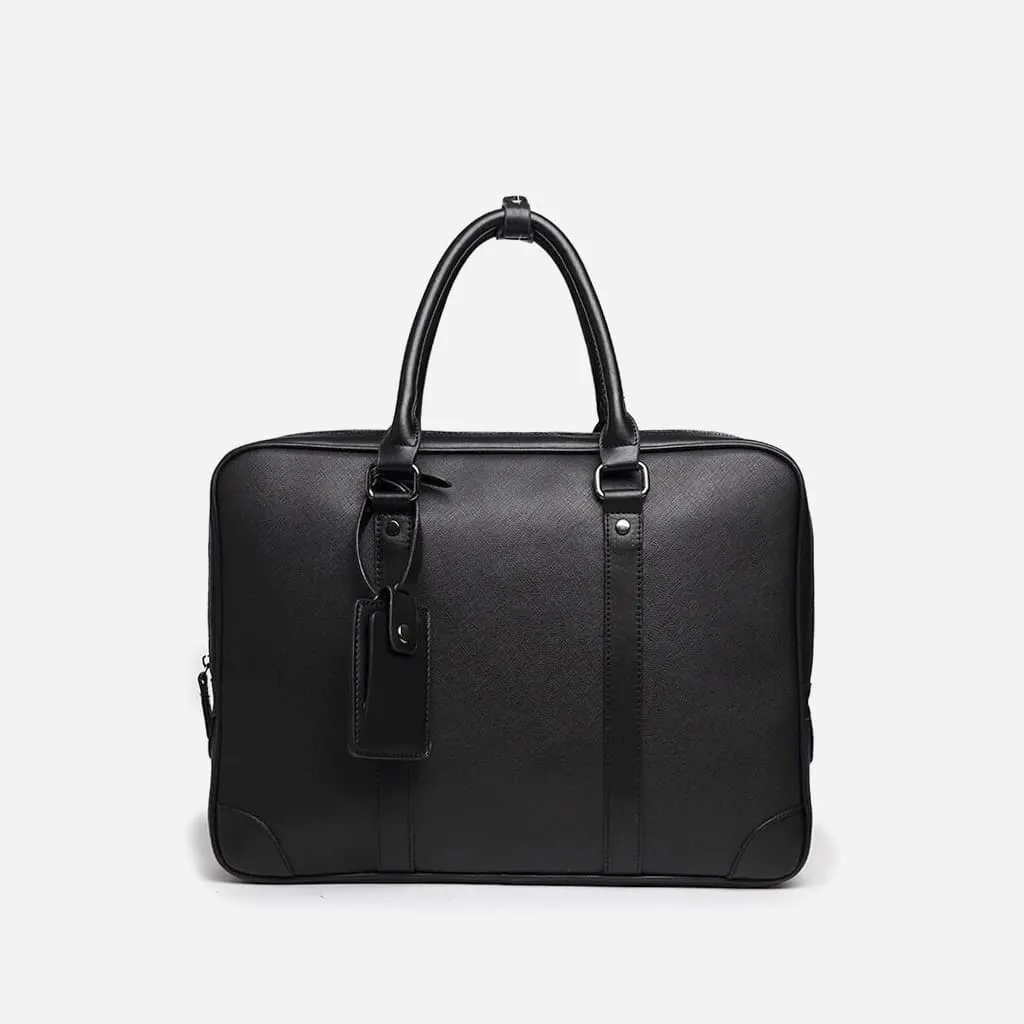 Sacoche porte-documents ordinateur façon cuir saffiano - Sac Bandoulière