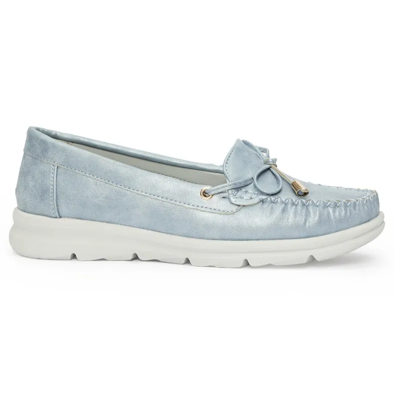 Seastar Mocassins confortables bleus en cuir écologique