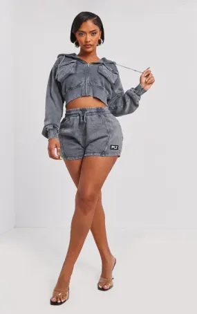 Shape Short gris anthracite délavé à détail poches