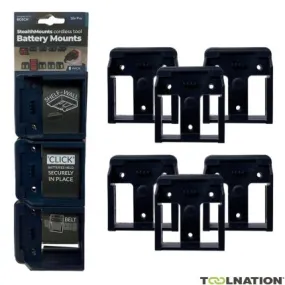 StealthMounts BM-BO18-BLU-6 Supports de batterie bleus pour Bosch 18v (6 Set)