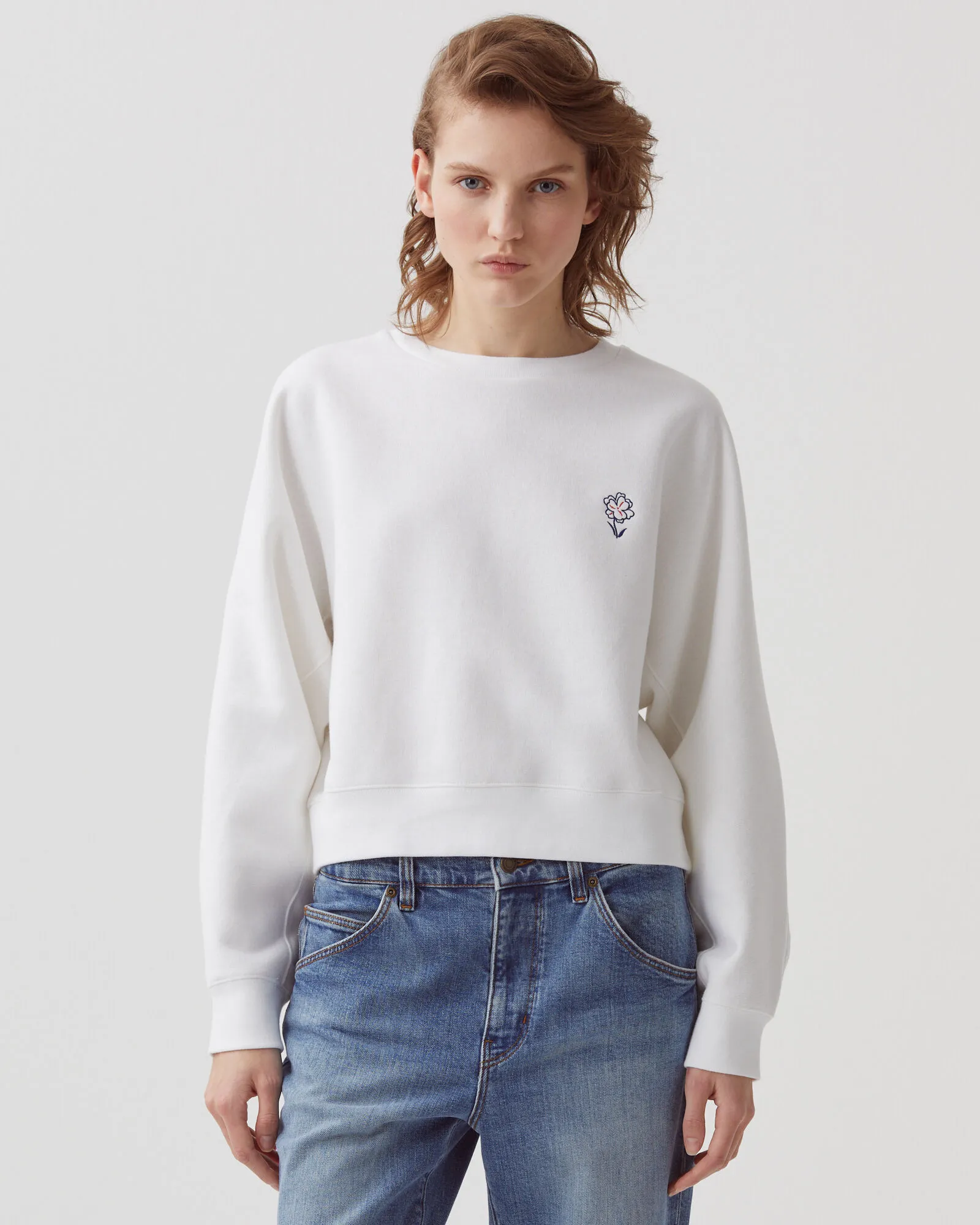 Sweat col rond forme boxy
