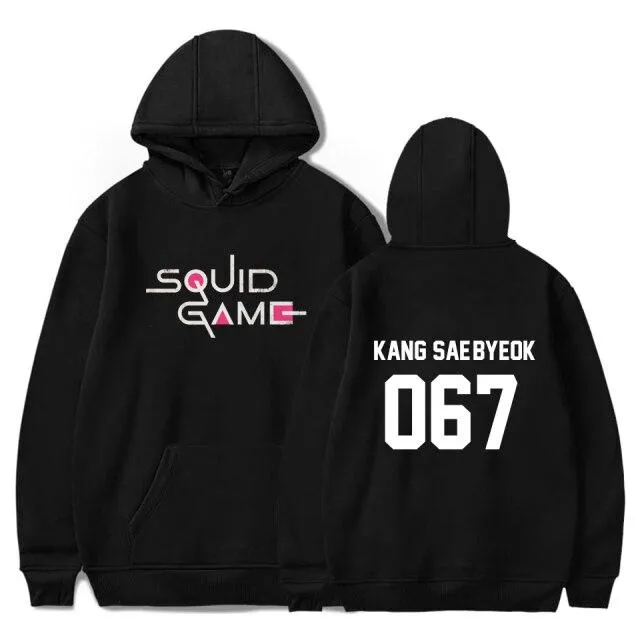 Sweat noir Squid Game Numéro 67