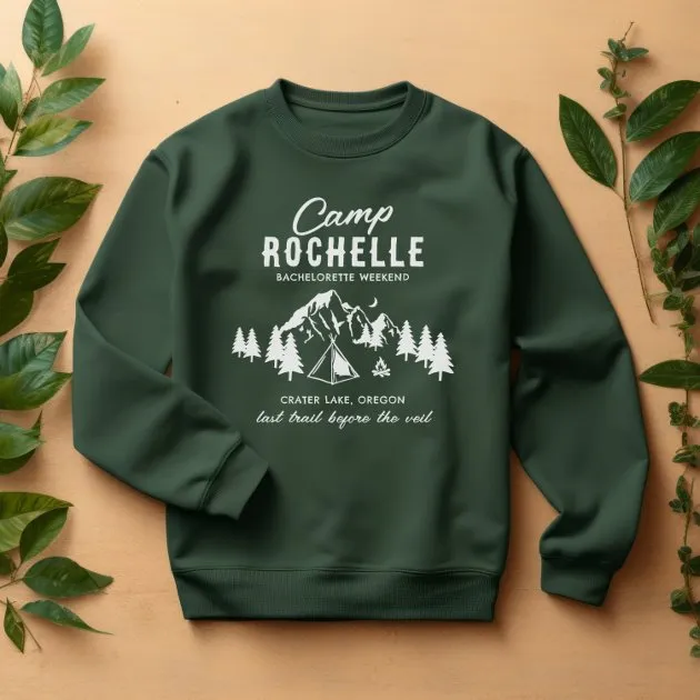 Sweatshirt Camping Bachelorette Crew Green