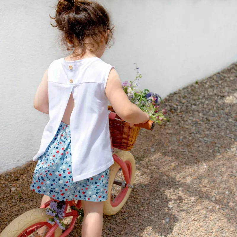 Tissu Denim Print Katia - Happy Friends Flower
