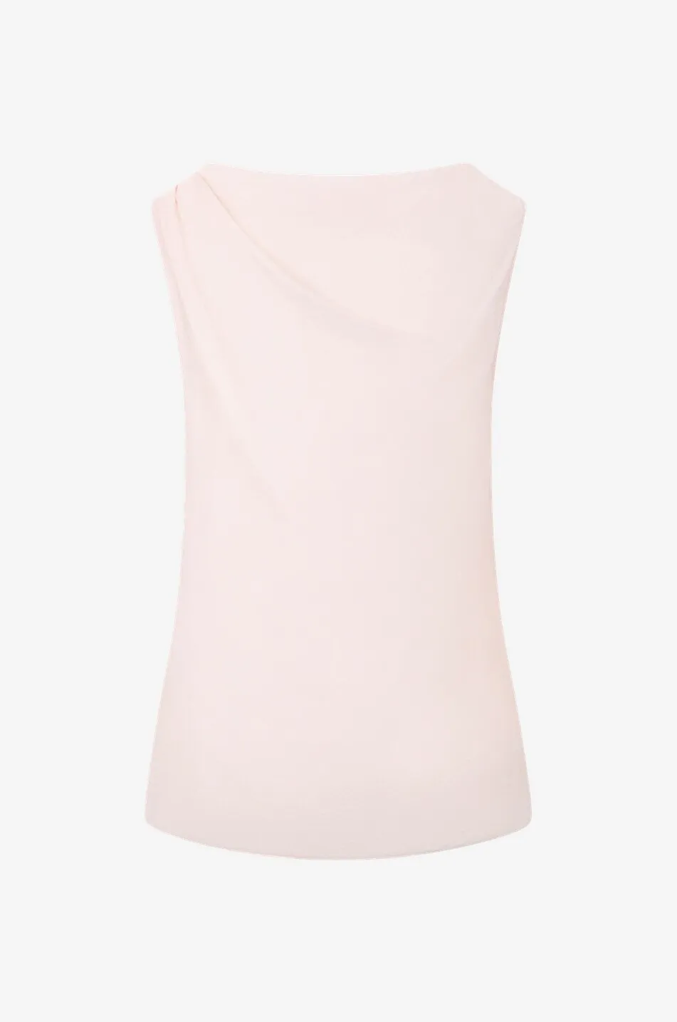 Top sans manches drapé à broche fleur