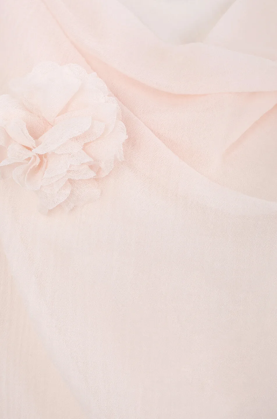 Top sans manches drapé à broche fleur